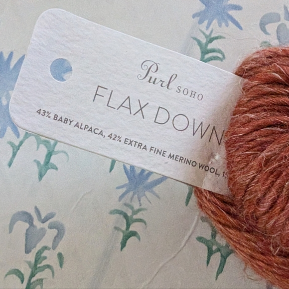Purl Soho Flax Down Yarn Kiln Red NEW Skien Knitting Alpaca Merino Wool Linen - Picture 3 of 4